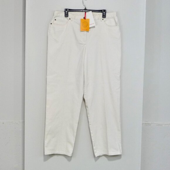 COMFORT WAIST HI RISE JEANS SIZE 16 ELASTIC SIDES - Picture 1 of 11